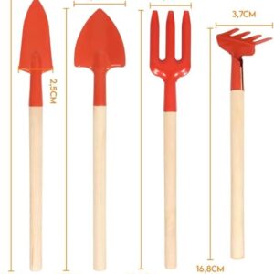 Conjunto de Ferramentas Para Jardinagem e Horta Com 4 Peças